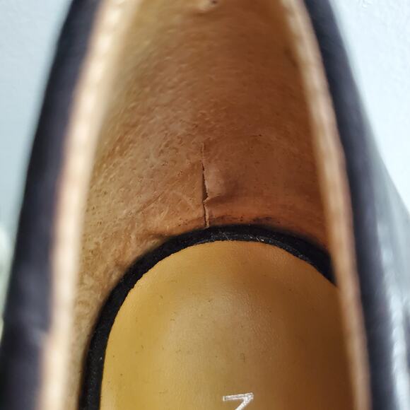 Nine West GHITA Black Leather Almond Toe Bow Detail Pumps Size 10M - Picture 13 of 13